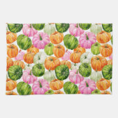 Linge De Cuisine Citrouilles heureux (Horizontal)