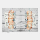 Linge De Cuisine Citrouilles Rustiques Aquarelle (Horizontal)