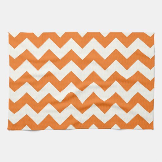 Linge De Cuisine Citrus à la crème orange Chevron ZigZag Cadeaux (Horizontal)