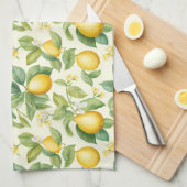 Linge De Cuisine Citrus aux fleurs de citron méditerranéen (Quart Plié)
