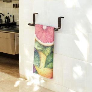 Linge De Cuisine Citrus Citron Vibrant & Aquarelle Orange Floral