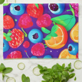 Linge De Cuisine Citrus et baies éclatées (Plié)