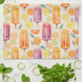 Linge De Cuisine Citrus Popsicle Delight – Watercolor Frozen Treats (Plié)