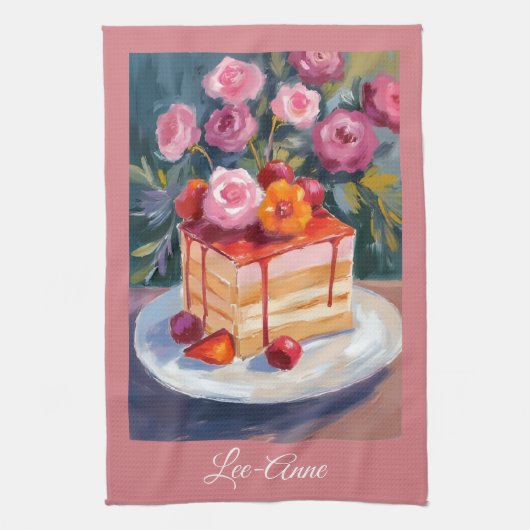 Linge De Cuisine Cke & Fleurs Aquarelle – Décor Cosy (Vertical)