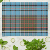 Linge De Cuisine Clan Anderson Plaid Tartan Turquoise Brown Check (Plié)