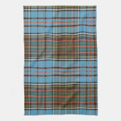Linge De Cuisine Clan Anderson Plaid Tartan Turquoise Brown Check (Vertical)