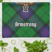 Linge De Cuisine Clan Armstrong Crest sur Tartan Kitchen Towen (Plié)