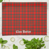 Linge De Cuisine Clan Beurre Tartan Personnalisé (Plié)