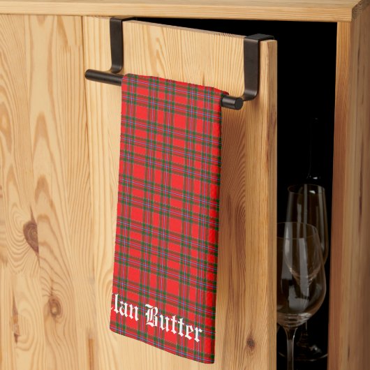 Linge De Cuisine Clan Beurre Tartan Personnalisé (Pliage en tiers)