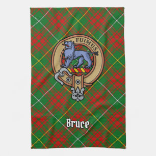 Linge De Cuisine Clan Bruce Crest sur la chasse Tartan