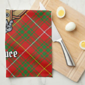 Linge De Cuisine Clan Bruce Crest sur Tartan (Quart Plié)