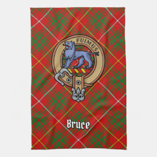 Linge De Cuisine Clan Bruce Crest sur Tartan