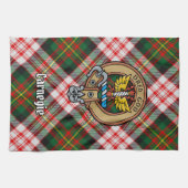 Linge De Cuisine Clan Carnegie Crest sur la robe Tartan (Horizontal)