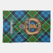 Linge De Cuisine Clan Colquhoun Crest sur Tartan (Horizontal)