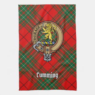 Linge De Cuisine Clan Cumming Crest sur Tartan