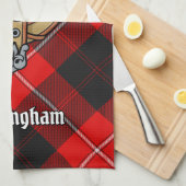 Linge De Cuisine Clan Cunningham Crest sur Tartan (Quart Plié)