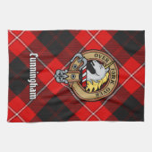Linge De Cuisine Clan Cunningham Crest sur Tartan (Horizontal)