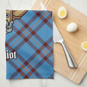 Linge De Cuisine Clan Elliot Crest sur le tarte antique (Quart Plié)