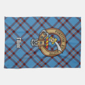 Linge De Cuisine Clan Elliot Crest sur le tarte antique (Horizontal)