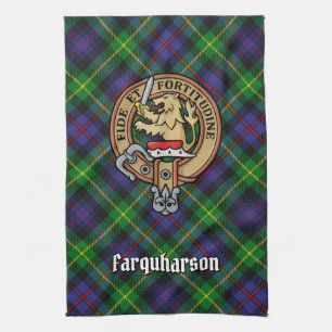 Linge De Cuisine Clan Farquharson Crest sur Tartan Kitchen Towen