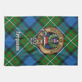 Linge De Cuisine Clan Ferguson Crest sur Tartan Kitchen Towen (Horizontal)