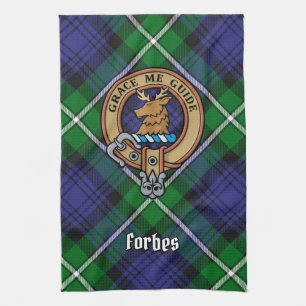 Linge De Cuisine Clan Forbes Crest sur Tartan