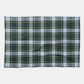 Linge De Cuisine Clan Gordon Plaid Tartan Green White Check (Horizontal)