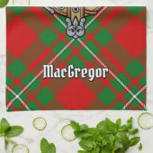 Linge De Cuisine Clan Gregor Crest sur Tartan Kitchen Towen (Plié)