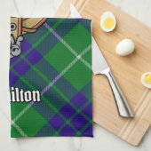 Linge De Cuisine Clan Hamilton Crest sur la chasse Tartan (Quart Plié)