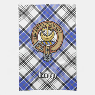 Linge De Cuisine Clan Hannay Crest sur Tartan