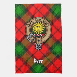 Linge De Cuisine Clan Kerr Crest sur Tartan
