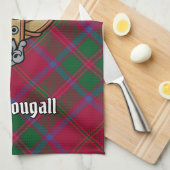 Linge De Cuisine Clan MacDougall Crest sur Tartan (Quart Plié)