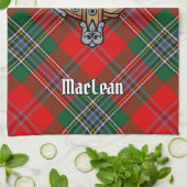 Linge De Cuisine Clan MacLean Crest sur Tartan (Plié)