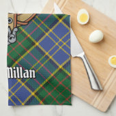 Linge De Cuisine Clan MacMillan Crest sur la chasse Tartan (Quart Plié)