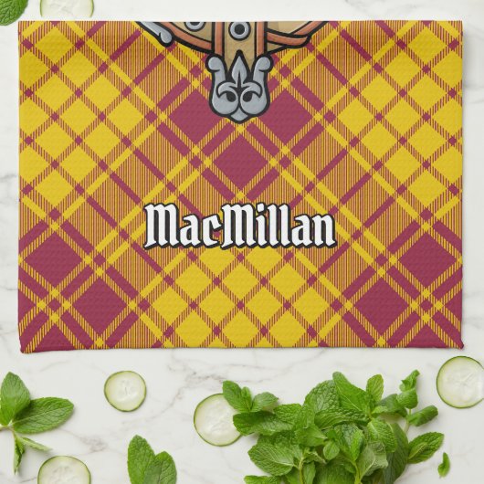 Linge De Cuisine Clan MacMillan Crest sur le tatan de robe (Plié)