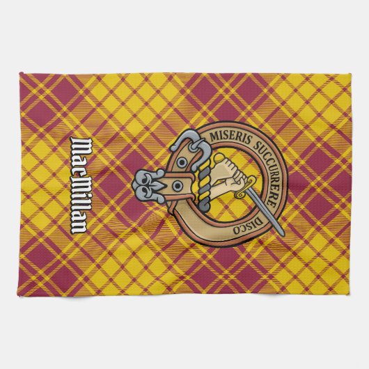 Linge De Cuisine Clan MacMillan Crest sur le tatan de robe (Horizontal)