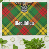 Linge De Cuisine Clan MacMillan Crest sur Tartan (Plié)