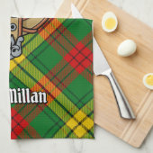 Linge De Cuisine Clan MacMillan Crest sur Tartan (Quart Plié)