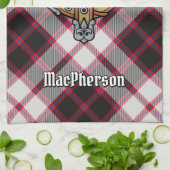 Linge De Cuisine Clan MacPherson Crest sur la chasse Tartan (Plié)