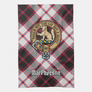 Linge De Cuisine Clan MacPherson Crest sur la chasse Tartan