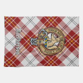 Linge De Cuisine Clan MacPherson Crest sur la robe rouge Tartan (Horizontal)