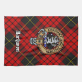 Linge De Cuisine Clan MacQueen Crest sur Tartan (Horizontal)