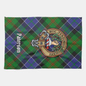 Linge De Cuisine Clan Paterson Crest sur Tartan (Horizontal)