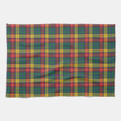 Linge De Cuisine Clan Plaid Buchanan Tartan Rouge Jaune Vert (Horizontal)