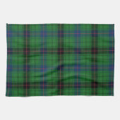 Linge De Cuisine Clan Plaid Davidson bleu vert noir Tartan (Horizontal)
