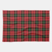 Linge De Cuisine Clan Plaid Kerr Rouge Vert noir Tartan (Horizontal)