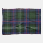 Linge De Cuisine Clan Plaid Sutherland violet noir Tartan (Horizontal)