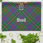 Linge De Cuisine Clan Wood Crest sur Tartan (Plié)