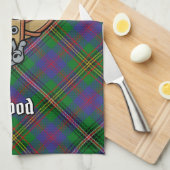 Linge De Cuisine Clan Wood Crest sur Tartan (Quart Plié)