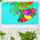 Linge De Cuisine Clans de carte de l'Ecosse (Plié)